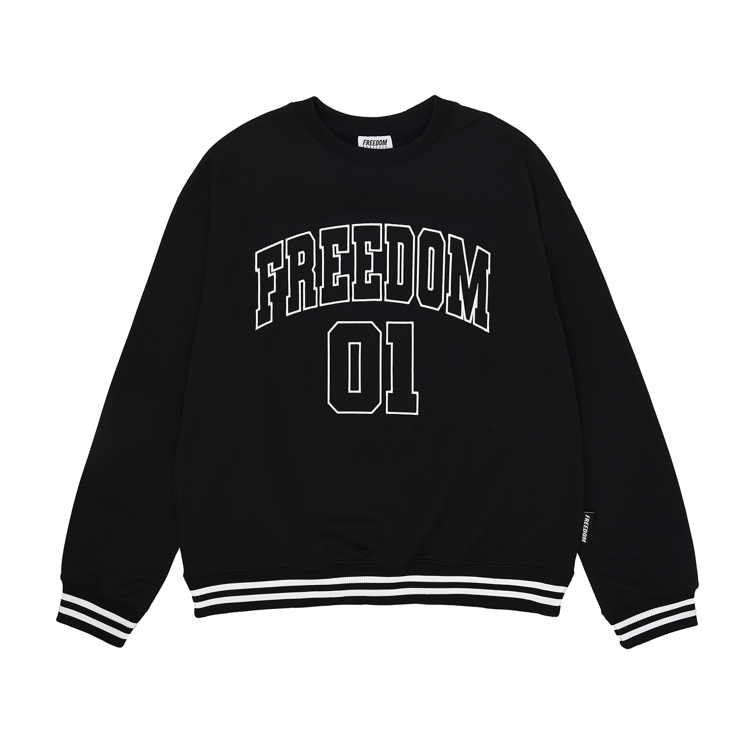 프리덤 01 로고 스웨트 셔츠 (블랙/블랙)
