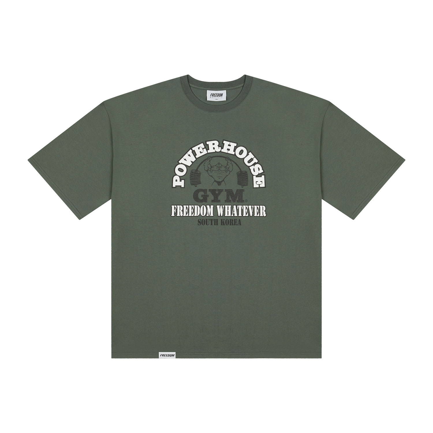 파워하우스 오버핏 티셔츠 (카키)